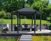 Palram - Canopia 703445, Palram - Canopia Aluminium Pavillon Roma Anthrazit...