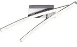 JUST LIGHT LED Deckenlampe SIMON 1x Arm drehbar, 1x Arm fest silber...