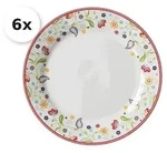 6er Speiseteller 27cm Doppio Shanti - Bunt
