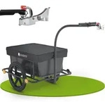 Juskys Fahrradanh&auml;nger 90 Liter - f&uuml;r 40 kg Zuladung - Kupplung, Deichsel & Plane -