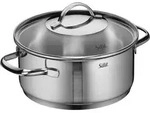 WMF Achat Bratentopf mit Glassdeckel 20cm Edelstahl, 2,56 l, Edelstahl, Edelstahl,