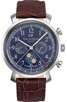 Carl von Zeyten CVZ0015BL Urach silber blau braun Leder Armband Uhr Herren NEU