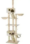 tectake&reg; Kratzbaum Hansi 243 bis 260 cm inklusive 2 Treppen, 2 Spielb&auml;llen,