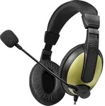LogiLink Headset stereo mit Mikro Komfort 2x 3,5mm Klinke - Schwarz