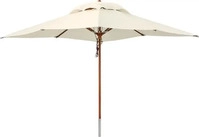 anndora 30302, anndora Sonnenschirm Gartenschirm 3x3m eckig Natural Winddach