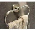 Kosmos Tec Handtuchring Metall Edelstahl-Look matt geb&uuml;rstet oval