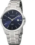 REGENT Uhr - klassische Herrenuhr mit Datum - F1011 - Blau
