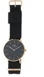 Daniel Wellington DW00100150 Damen-Armbanduhr, Ros&eacute;gold-Geh&auml;use - Schwarz