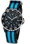 Regent F-1126 Herren-Armbanduhr, Edelstahl-Geh&auml;use, Leder-Armband - Schwarz