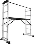 tectake&reg; Aluminium Multiger&uuml;st 4 in 1 Belastbarkeit 150 kg - Silber