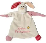 NICI Schmusetuch Hase kleine Prinzessin, Spielzeug-Hase - Beige/Rosa
