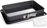Zenker Rechteck-Springform DELUXE, eckige Premium-Backform mit emailliertem Boden und