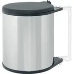 Brabantia Einbaum&uuml;lleimer 15 L Brilliant Steel - Schwarz/Silber