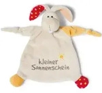 NICI Schmusetuch Hase kleiner Sonnenschein, Spielzeug-Hase - Beige/Rot/Gelb