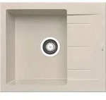 PYRAMIS Sp&uuml;le ALAZIA 59x50 in BEIGE mit Excenterbedienung / Granitsp&uuml;le /