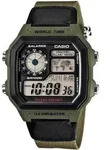 Casio AE-1200WHB-3BVDF, Wasserfest, Elektronisch - Gr&uuml;n/Schwarz