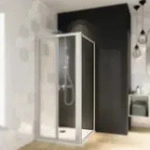 BREUER Seitenwand f&uuml;r Faltt&uuml;r FARA 4 80 x 185 cm Klarglas Profilfarbe silber...