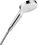 Hansgrohe Crometta, Handduschbrause mit Kopf, Chrom, Wei&szlig;, Wand - Silber/Wei&szlig;