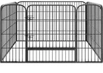 tectake&reg; Welpenauslauf Tino 4-teilig, faltbar einfache Montage - Grau