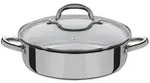 GSW Servierpfanne Montreal mit Glasdeckel 24cm - Silber