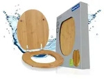 WENKO WC-Sitz Bambus Dunkel Toiletten Deckel Klo Brillen Badezimmer G&auml;ste WC -...