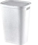 Curver INFINITY W&auml;schebox mit Lochmuster, 60 l, Wei&szlig; - Wei&szlig;