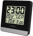 Technoline WT260, Digitaler Wecker, Schwarz, Silber, 12/24 h, F, &deg;C, LCD, Akku -