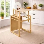 4myBaby GmbH Kombihochstuhl | Leicht Umbaubar kinder Stuhl Tisch | Hochstuhl Holz 