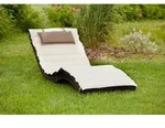 Merxx Gartenliege "Piacenza" - Stahlgestell mit Kunststoffgeflecht - 28802-210
