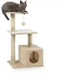 lionto Katzenkratzbaum, 85 cm kompakter Kratz- & Spielbaum mit H&ouml;hle, 2...