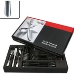 30tlg Style Art Komplett-Besteck-Set f&uuml;r 6 Personen Messer Gabel L&ouml;ffel Edelstahl -