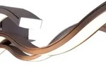 WAVE Leuchten Direkt Deckenleuchte, stahl 2xLED 8W, 1xLED 12W 3000K Innenleuchte,