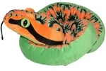 Wild Republic Plusch Orange Kuschelschlange - 137 cm - Schlangen - Orange