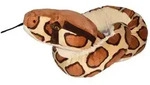 Wild Republic Plusch birmanische Pythonschlange - Stofftier - 137 cm - Braun