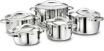 Kopf Topfset Stilo (Edelstahl, 10-teilig, inkl. 5 Deckel, Induktion) - Silber
