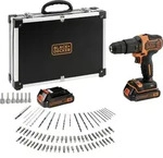 Black + Decker Akku-Schlagbohrschrauber 18 Volt, 80-tlg.-Set - Schwarz/Orange