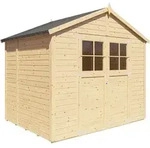 WOODTEX Naturbelassen 239 x 181 cm Gartenhaus Osterfeld 3, 19 mm Wandst&auml;rke