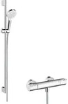hansgrohe Ecostat 1001 CL Combi 90 cm mit Crometta Vario Handbrause - Silber/Wei&szlig;