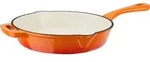GSW Pfanne aus Gusseisen &Oslash; 26 cm mit 2 Ausg&uuml;ssen, orange-rot emailliert - Rot