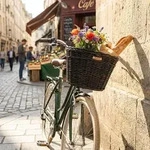 Basil Darcy L, Vorderseite, Fahrradkorb, Rattan, Schwarz, 35 l, 5 kg - Schwarz