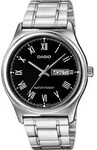 Herren Uhr Casio MTP-V006D-1B - Silber/Schwarz