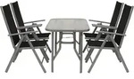 DEGAMO Gartengarnitur Sitzgruppe Gartenset Gartenm&ouml;belset RAVENNA 5-teilig, 4x