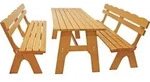 DEGAMO Gartenset Sitzgruppe Gartengarnitur FREITAL XXL 3-teilig 200cm, Holz...