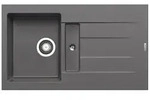 PYRAMIS Sp&uuml;le ATHLOS 86x50 in IRON GREY mit Excenterbedienung / Granitsp&uuml;le /