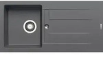 PYRAMIS Sp&uuml;le ATHLOS 86x43,5 in IRON GREY mit Excenterbedienung / Granitsp&uuml;le /
