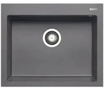 PYRAMIS Sp&uuml;le ISTROS 61x50 in IRON GREY mit Excenterbedienung / Granitsp&uuml;le /