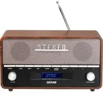 Denver DAB-36 Retro DAB+ Digitalradio mit Bluetooth, AUX-Eingang, Uhr- und