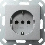 Gira Steckdose Aluminium-Optik System 55, 1 Stk. - Silber