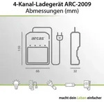 Arcas 207 22009, Nickel-Metallhydrid (NiMH), AA, AAA, 4 St&uuml;ck(e),...