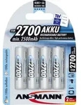 Ansmann Blister 4 X Accu, AA, 2700mAh, AA / HR6, Nickel-Metallhydrid (NiMH), 1,2 V,